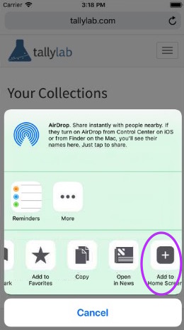 iOS 11 Safari, Step 2